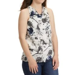 MAISON COUPE Women's Floral Sleeveless Top