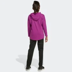 ADIDAS Girls' Long Sleeve Hooded Tee -Fam By Style 2076887 501 alt3