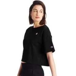CHAMPION Juniors' Heritage Short Sleeve Cropped Tee -Fam By Style 2077725 001 alt2