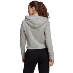 ADIDAS Women's Essentials 3-Stripes Cropped Hoodie -Fam By Style 2077888 006 alt2
