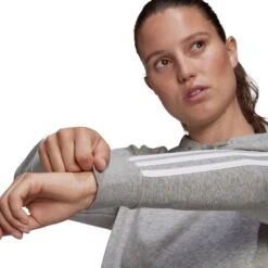 ADIDAS Women's Essentials 3-Stripes Cropped Hoodie -Fam By Style 2077888 006 alt4