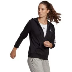 ADIDAS Women's Essentials Full-Zip Hoodie -Fam By Style 2077889 001 alt3