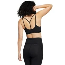 ADIDAS Women's Yoga Essentials Medium Impact Sports Bra -Fam By Style 2077973 001 alt3