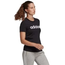 ADIDAS Women's Short-Sleeve Linear Tee -Fam By Style 2078000 001 alt3