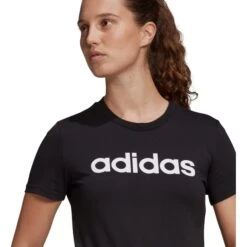 ADIDAS Women's Short-Sleeve Linear Tee -Fam By Style 2078000 001 alt4