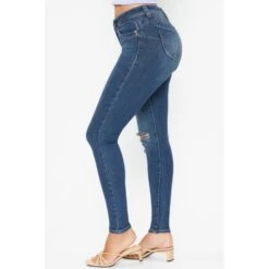 YMI Juniors' WannaBettaButt Vintage 1-Button Skinny Jeans 8 YMI Juniors' WannaBettaButt Vintage 1-Button Skinny Jeans -Fam By Style 2078091 405 alt3