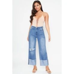 Y.M.I. Juniors' Dixie Wide Leg Jeans 8 Y.M.I. Juniors' Dixie Wide Leg Jeans -Fam By Style 2078092 405 alt3
