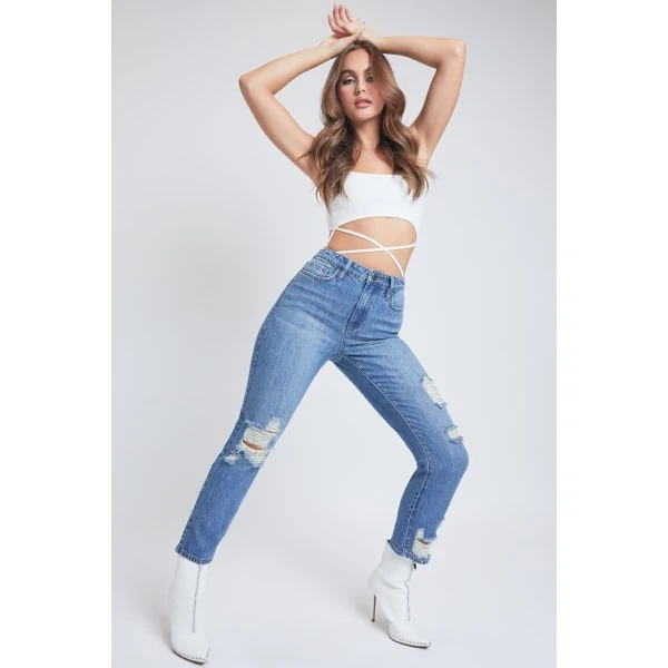 YMI Juniors' Dream Fit Mom Jeans 4 YMI Juniors' Dream Fit Mom Jeans - Image 4