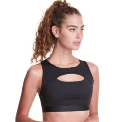 CHAMPION Women's Soft Touch Eco Cutout Sports Bra -Fam By Style 2078670 001 alt3