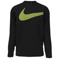 NIKE Boys' Swoosh Long-Sleeve Hydroguard Shirt -Fam By Style 2079101 001 alt2