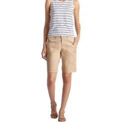LEE Women's Relaxed Fit Avey Knitwaist Cargo Bermuda Shorts