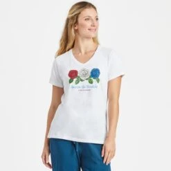 LIFE IS GOOD Women's America The Beautiful Crusher Short-Sleeve Tee -Fam By Style 2079671 101 alt2