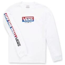 VANS Boys' Easy Logo Long Sleeve Tee