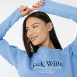 JACK WILLS Women's Elmswe Raglan Crew Sweatshirt -Fam By Style 2081200 408 alt2