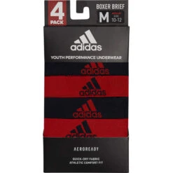 ADIDAS Boys' Performance Graphic Boxer Brief, 4-Pack -Fam By Style 2081955 999 alt2