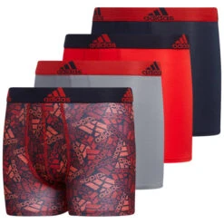ADIDAS Boys' Performance Graphic Boxer Brief, 4-Pack