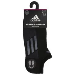 ADIDAS Women's Superlite 3-Stripe No Show Socks, 3 Pack -Fam By Style 2082050 001 alt5