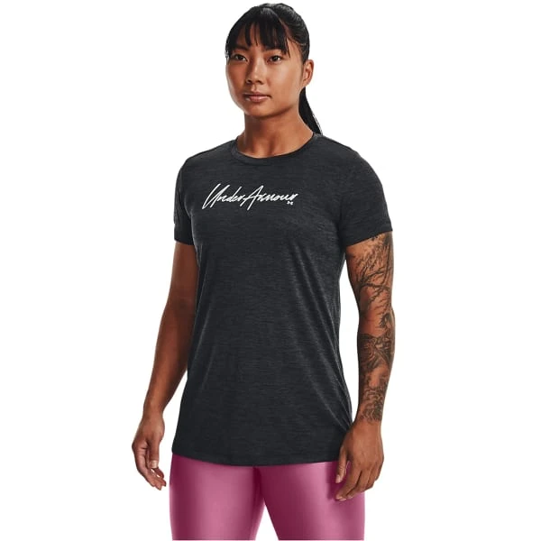 UNDER ARMOUR Women's UA Tech Twist Script Short Sleeve Tee 3 UNDER ARMOUR Women's UA Tech Twist Script Short Sleeve Tee - Image 3