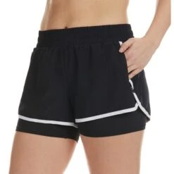 SPYDER Women's 3’’ Run Short W/ Inner Biker & Zip Pockets -Fam By Style 2082452 001 alt2