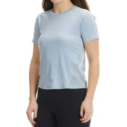 SPYDER Women's Short Sleeve Crop Tee W/ Back Opening And Mesh Insert
