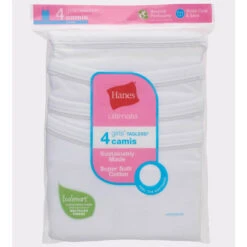 HANES Ultimate Girls' ComfortBlend EcoSmart Camis, 4-Pack -Fam By Style 2082508 101 alt2