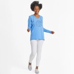 LIFE IS GOOD Women's Positive Sun Long-Sleeve Crusher Lite Hooded Tee -Fam By Style 2082667 405 alt4