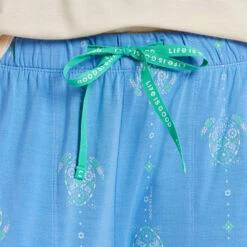 LIFE IS GOOD Women's Turtle Mosaic Lightweight Sleep Pants -Fam By Style 2082677 405 alt2