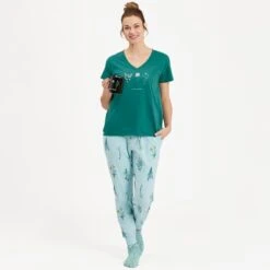 LIFE IS GOOD Women's Wildflowers Snuggle Up Relaxed Sleep Vee 7 LIFE IS GOOD Women's Wildflowers Snuggle Up Relaxed Sleep Vee -Fam By Style 2082678 308 alt3