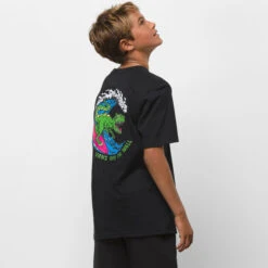 VANS Boys' Off The Wall Surf Dino Short-Sleeve Graphic Tee -Fam By Style 2083888 001 alt2