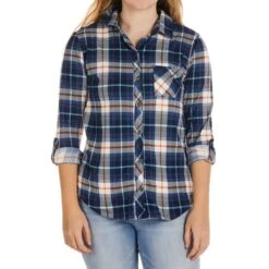 NO COMMENT Juniors' Faux Sherpa-Lined Flannel -Fam By Style 2084039 402 alt2