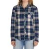 NO COMMENT Juniors' Faux Sherpa-Lined Flannel