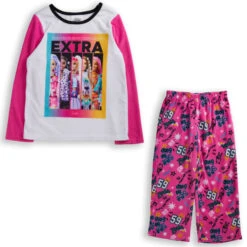 BARBIE Girls' Pajamas Set, 2 Piece