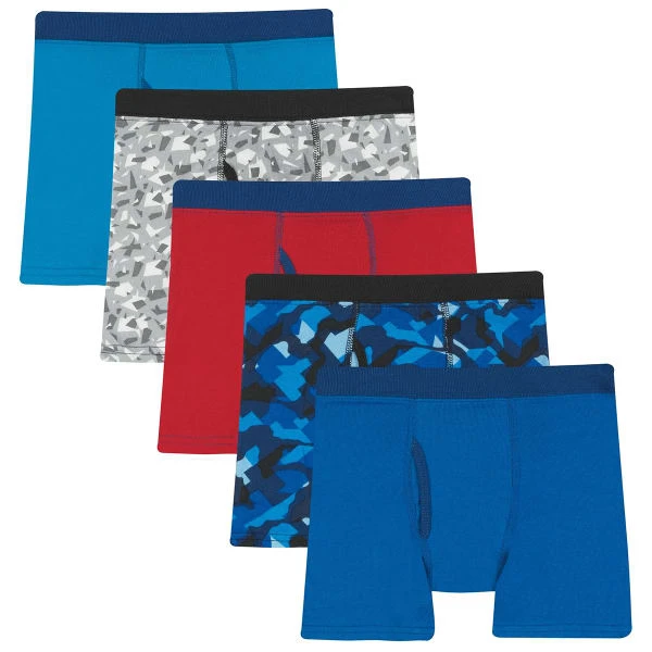 HANES Boys' Ultimate Boxer Brief W/ ComfortSoft Waistband, 5-Pack 1 HANES Boys' Ultimate Boxer Brief W/ ComfortSoft Waistband, 5-Pack