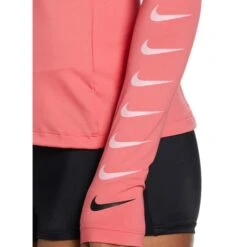 NIKE Women's Logo Zip Long-Sleeve Hydroguard -Fam By Style 2084434 804 alt3