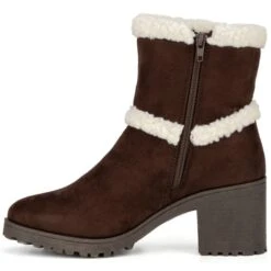 OLIVIA MILLER Women's Andrea Stacked Heel Bootie -Fam By Style 2084502 201 alt2