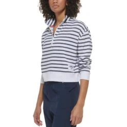 TOMMY HILFIGER Women's French Terry 1/2-Zip Pullover -Fam By Style 2085561 402 alt2