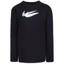 NIKE Girls' Swoosh Long-Sleeve Tee