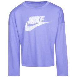 NIKE Girls' Cloud Wash Long-Sleeve Tee