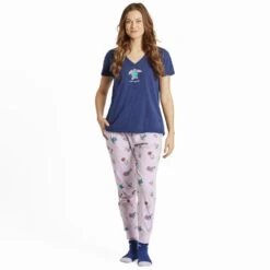 LIFE IS GOOD Women's Sea Turtle Snuggle Up Relaxed Sleep Vee -Fam By Style 2086076 403 alt3