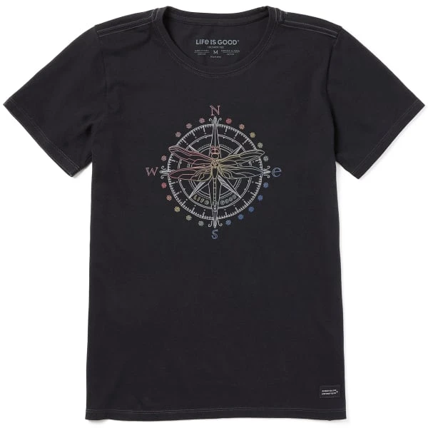 LIFE IS GOOD Women's Dragonfly Compass Short-Sleeve Crusher-Lite Tee 1 LIFE IS GOOD Women's Dragonfly Compass Short-Sleeve Crusher-Lite Tee