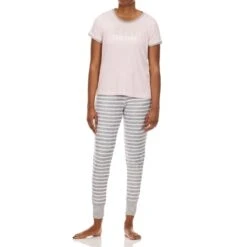 PILLOW TALK Women's ZZZ Jogger PJ Sleep Set, 2 Piece