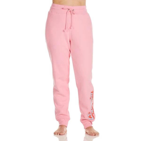 CHAMPION Women's Fleece Studded Logo Joggers 1 CHAMPION Women's Fleece Studded Logo Joggers