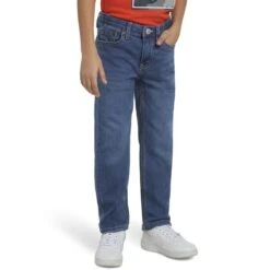 LEVI'S Boys' 502 Regular Taper Fit Performance Jeans -Fam By Style 2087440 405 alt03