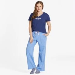 LIFE IS GOOD Women's Vintage Flowers Pattern Snuggle Up Sleep Pants 9 LIFE IS GOOD Women's Vintage Flowers Pattern Snuggle Up Sleep Pants -Fam By Style 2087635 405 alt4