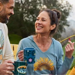 LIFE IS GOOD Women's Sunflower Peace On Earth Long-Sleeve Crusher-LITE Hooded Tee -Fam By Style 2087662 401 alt2