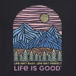 LIFE IS GOOD Women's Life Isn't Easy Long-Sleeve Crusher-LITE Tee -Fam By Style 2087665 001 alt2