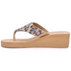 OLIVIA MILLER Women's Animal Print Wedge Sandals -Fam By Style 2087791 205 alt2