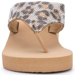OLIVIA MILLER Women's Animal Print Wedge Sandals -Fam By Style 2087791 205 alt3