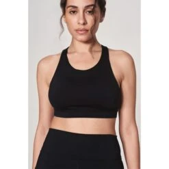 YOGAWORKS Women's Kim Essential Bra W/ Cross Back Straps 10 YOGAWORKS Women's Kim Essential Bra W/ Cross Back Straps -Fam By Style 2088377 001 alt4