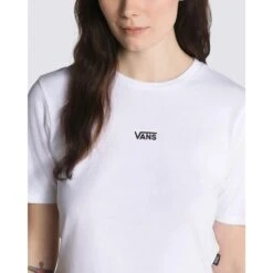 VANS Juniors' Flying V Cropped Short-Sleeve Crew Tee -Fam By Style 2089353 101 alt2